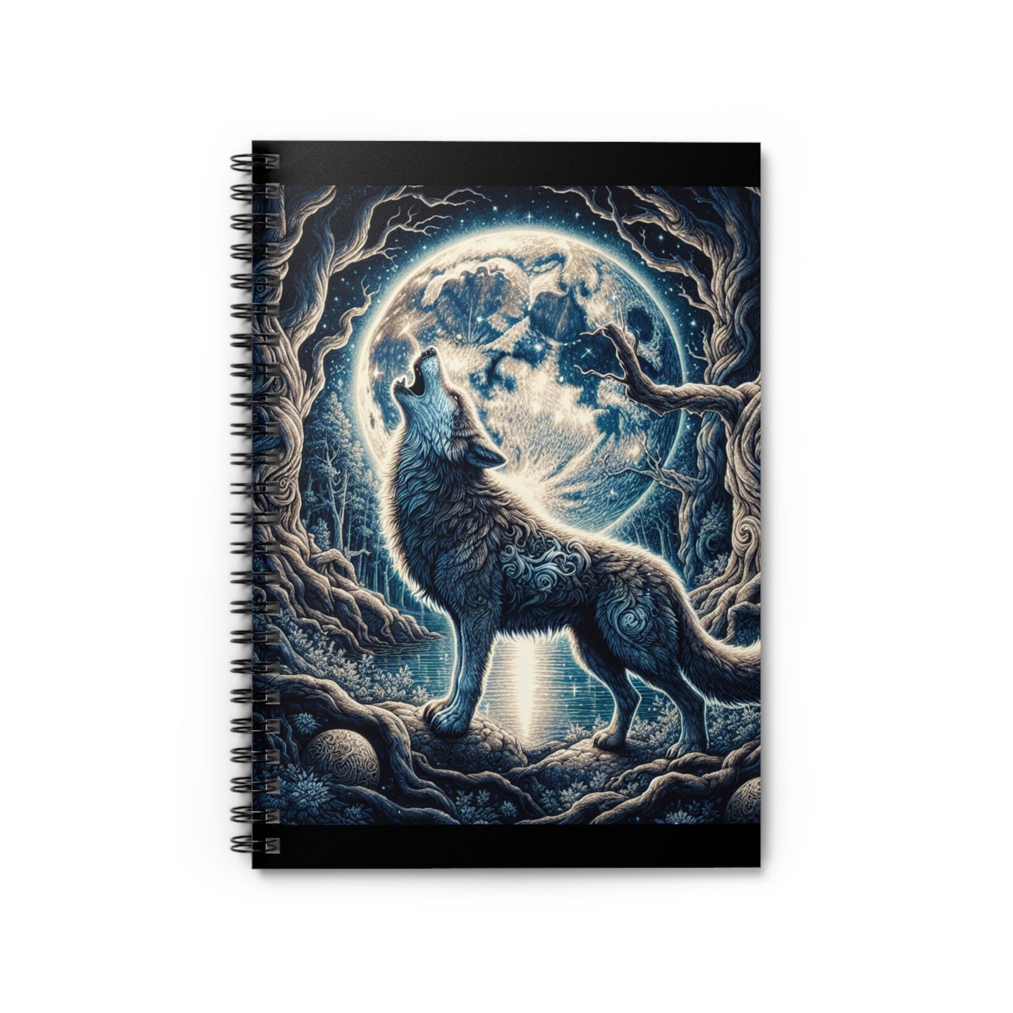 Wolf Print Spiral Journal