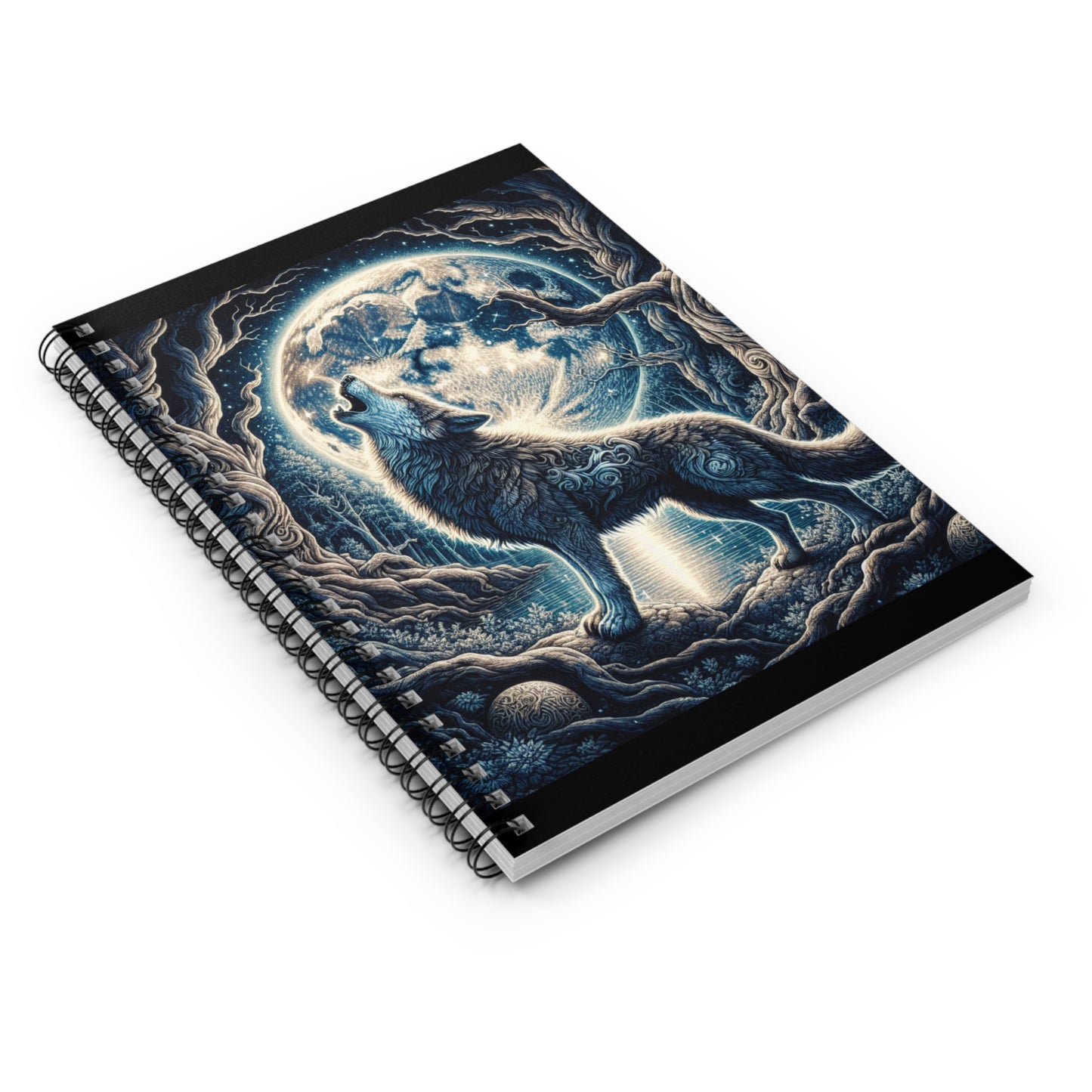 Wolf Print Spiral Journal