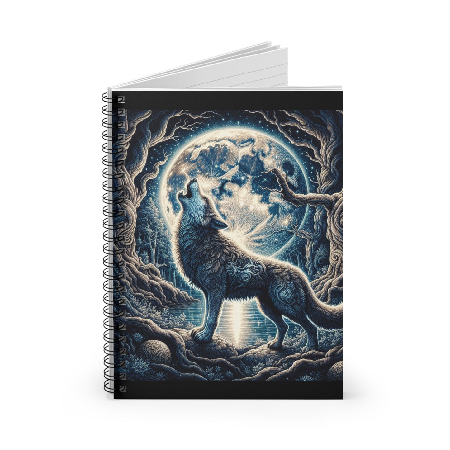 Wolf Print Spiral Journal