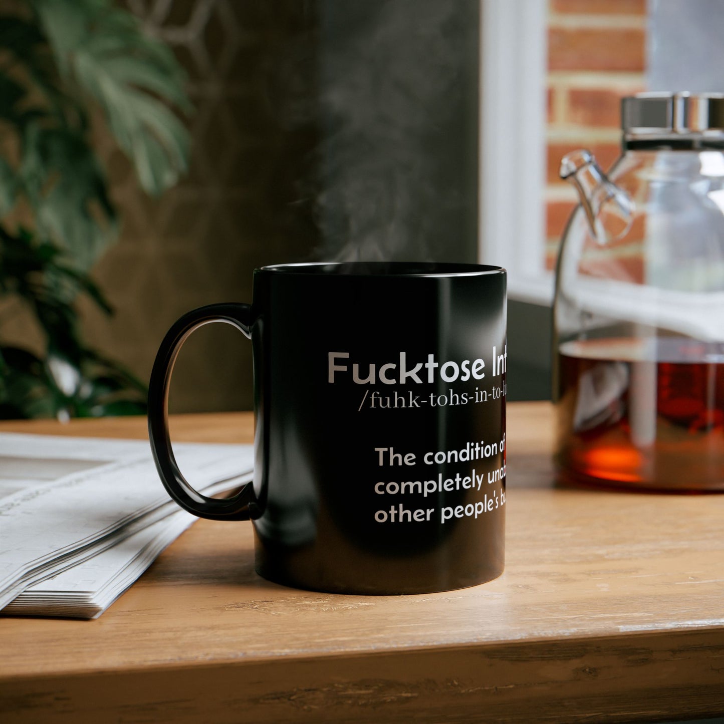 Funny Black Mug - Lactose Intolerant Coffee Cup, Gift for Coworkers, Laugh Out Loud Kitchenware, Perfect for Birthdays, Humor Lovers
