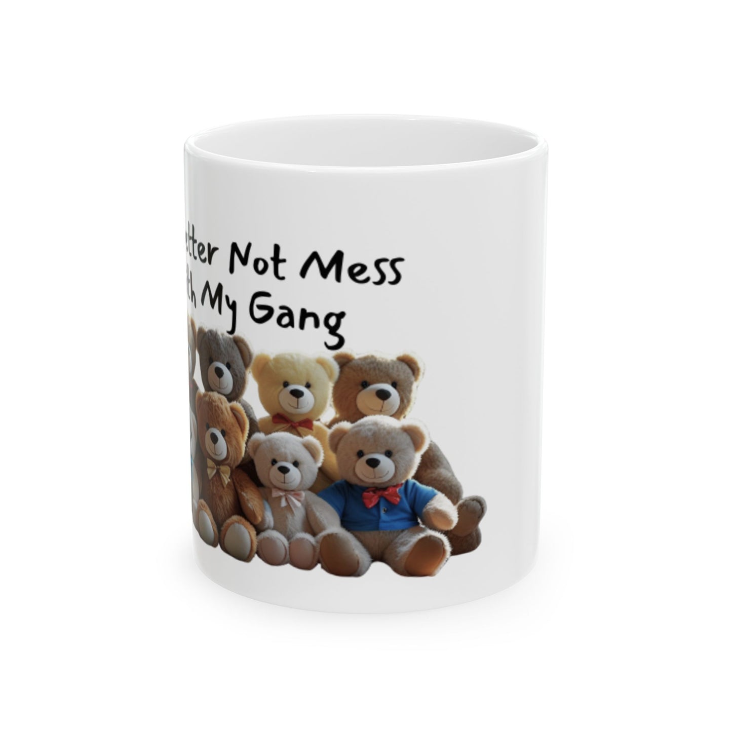 Cute Teddy Bear Mug, Funny Gift for Friends, Ceramic Coffee Cup, Bear Lover Present, Birthday, Friendship Celebration