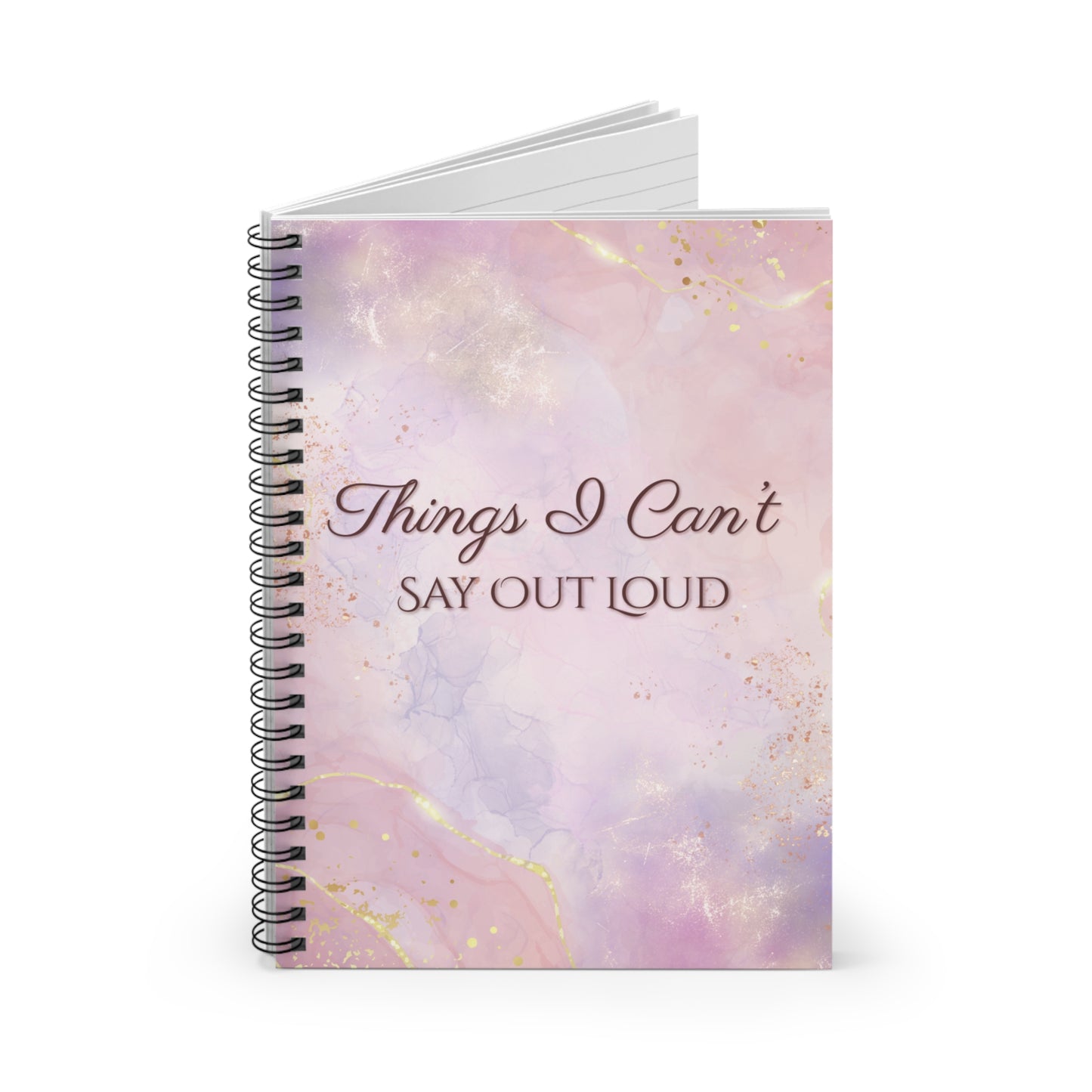 Whimsical Spiral Notebook - Express Your Thoughts, Perfect for Journaling, Gift for Writers, Self-Care, Inspirational Quotes.