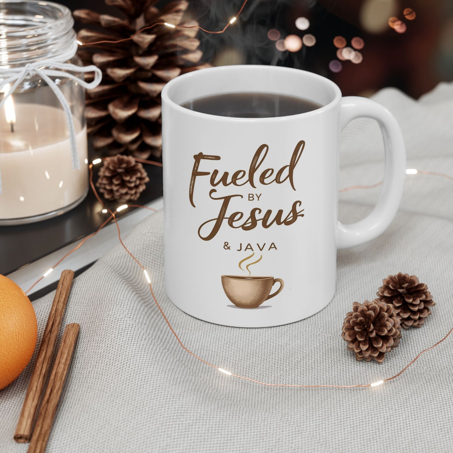 Ceramic Mug — "Find Joy in the Little Things" Inspirational Coffee Cup
