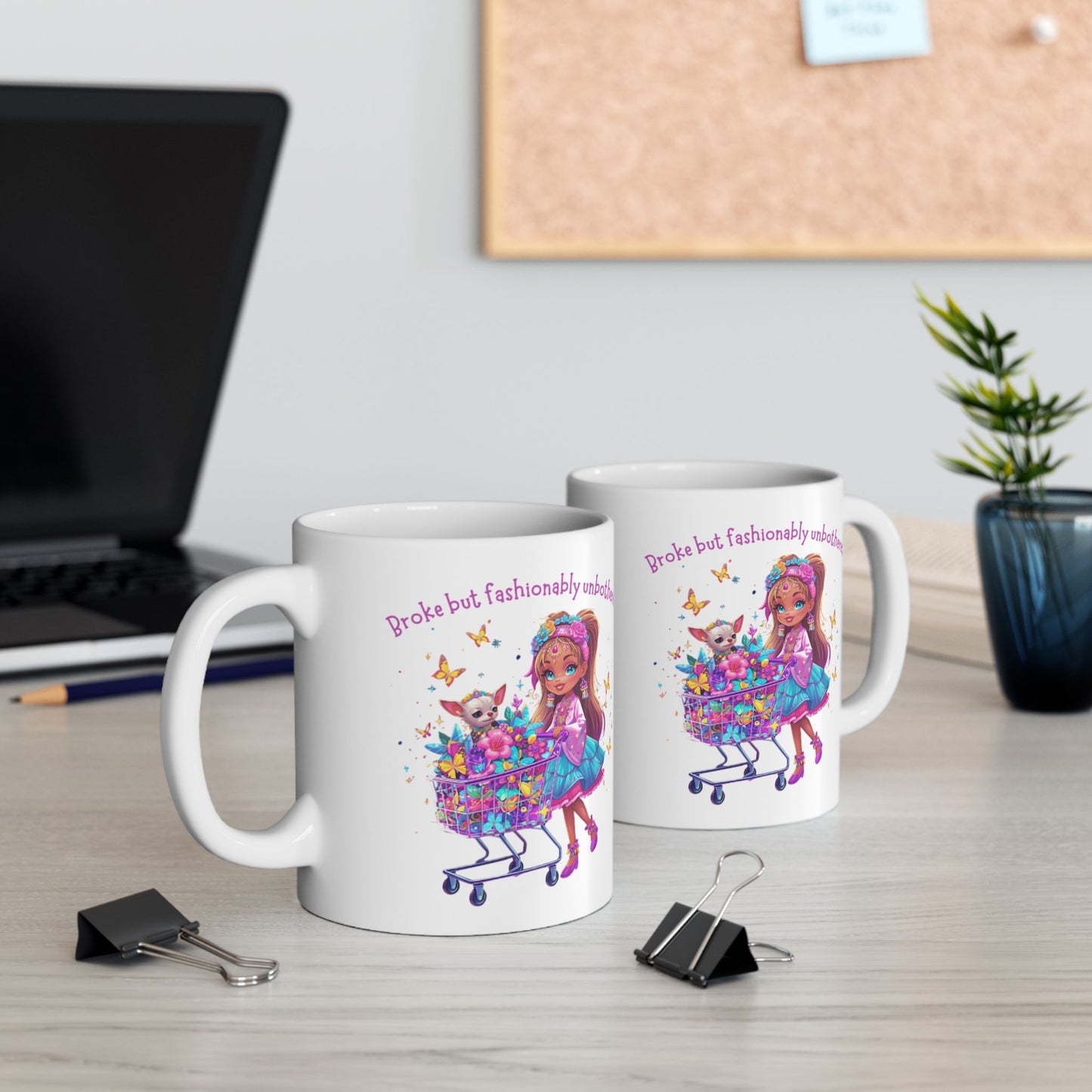 Ceramic Mug — “Broken, Battered & Beautiful” Colorful Self-Love Coffee Mug (11oz/15oz)