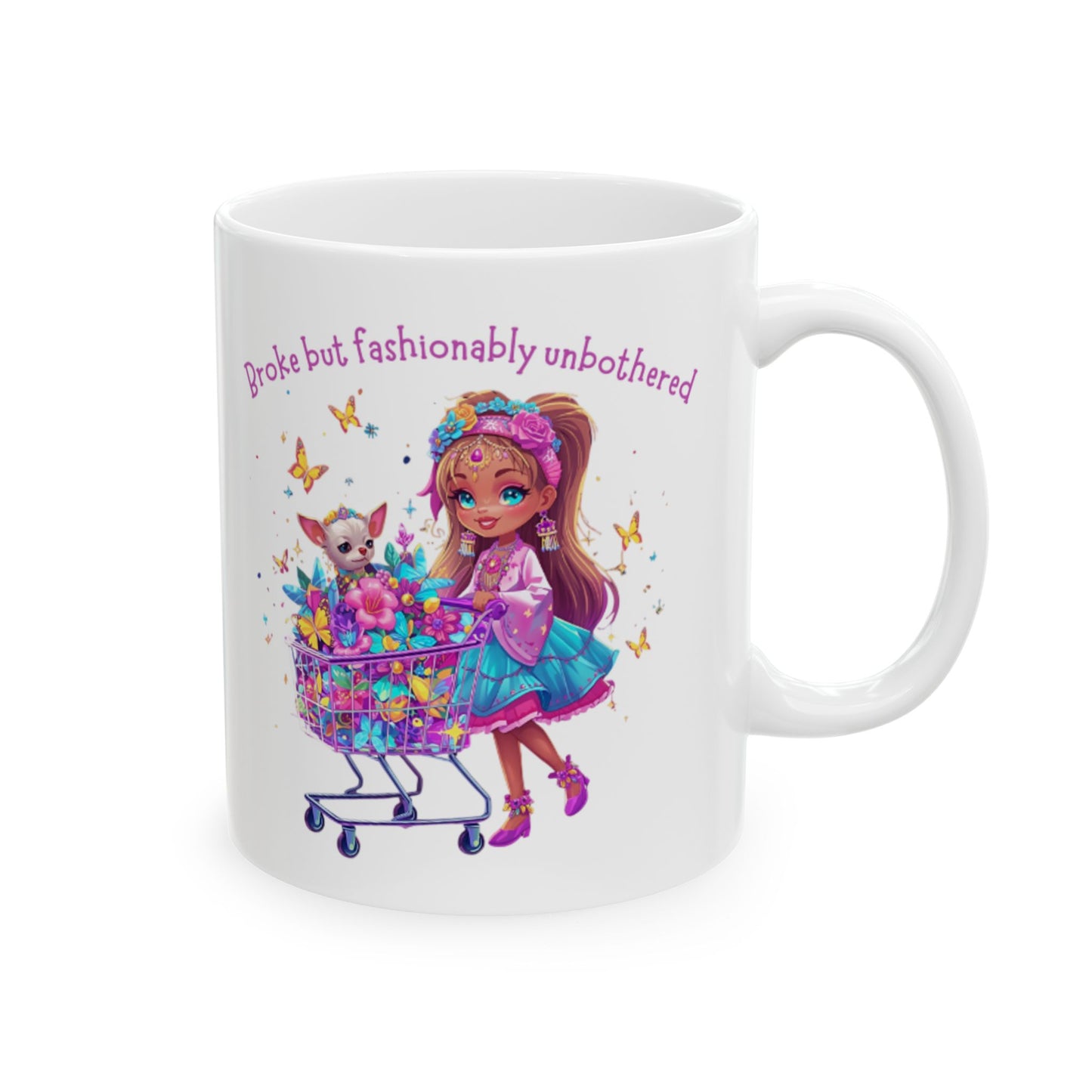 Ceramic Mug — “Broken, Battered & Beautiful” Colorful Self-Love Coffee Mug (11oz/15oz)
