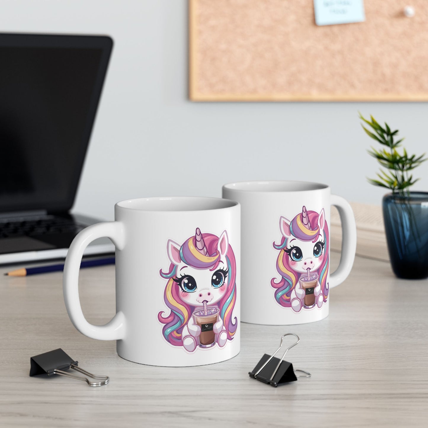 Unicorn Rainbow Ceramic Mug – Cute Pastel Unicorn Coffee Cup (11oz & 15oz)