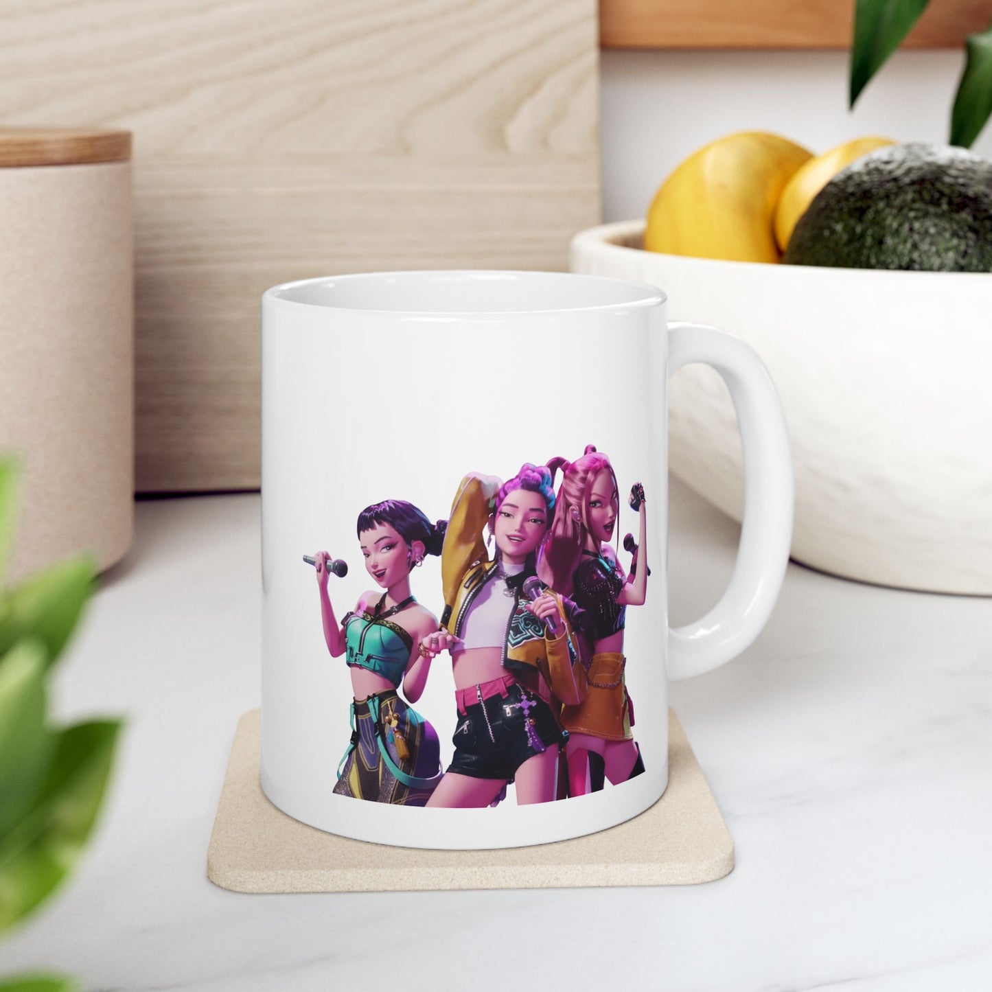 Vocalist Character Ceramic Mug — Pop Star Musician Coffee Cup (11oz/15oz)