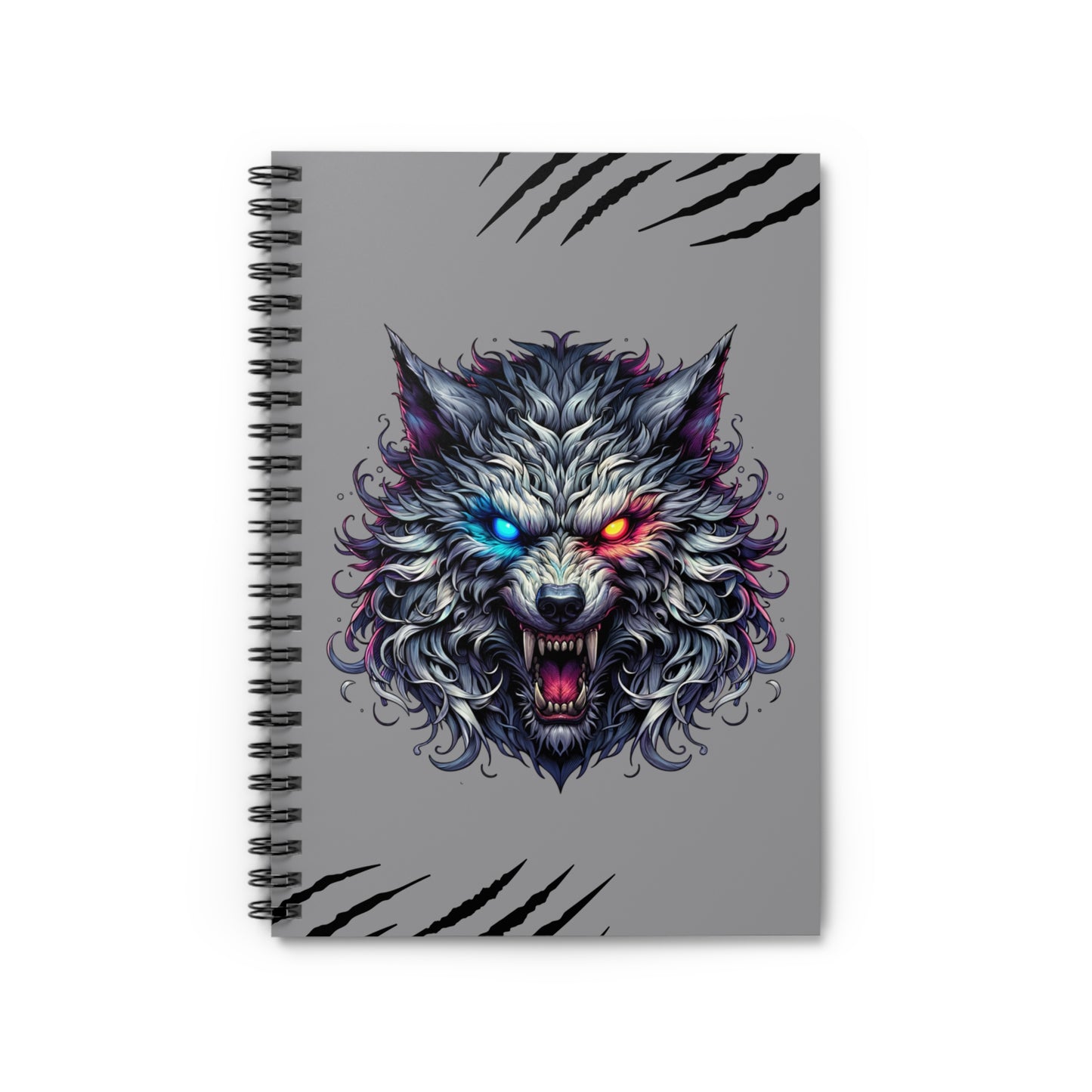 Fierce Wolf Spiral Notebook - Ideal for Animal Lovers, Artists, & Journaling | Perfect for Gifts, School, or Planning
