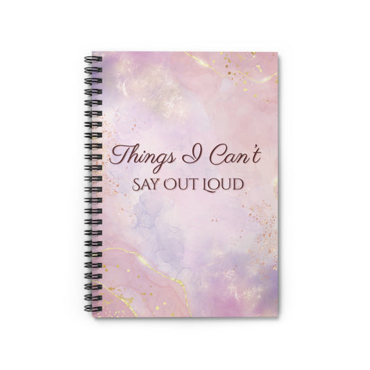 Whimsical Spiral Notebook - Express Your Thoughts, Perfect for Journaling, Gift for Writers, Self-Care, Inspirational Quotes.