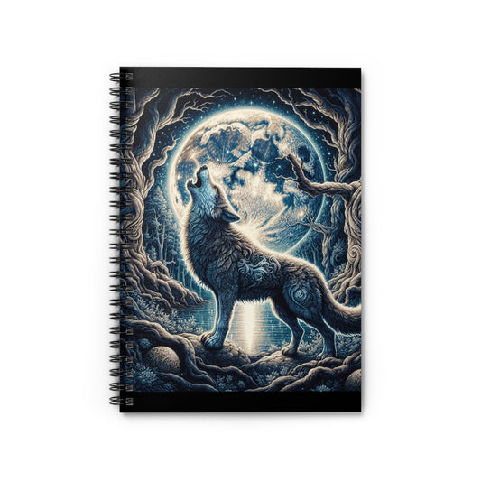 Wolf Print Spiral Journal