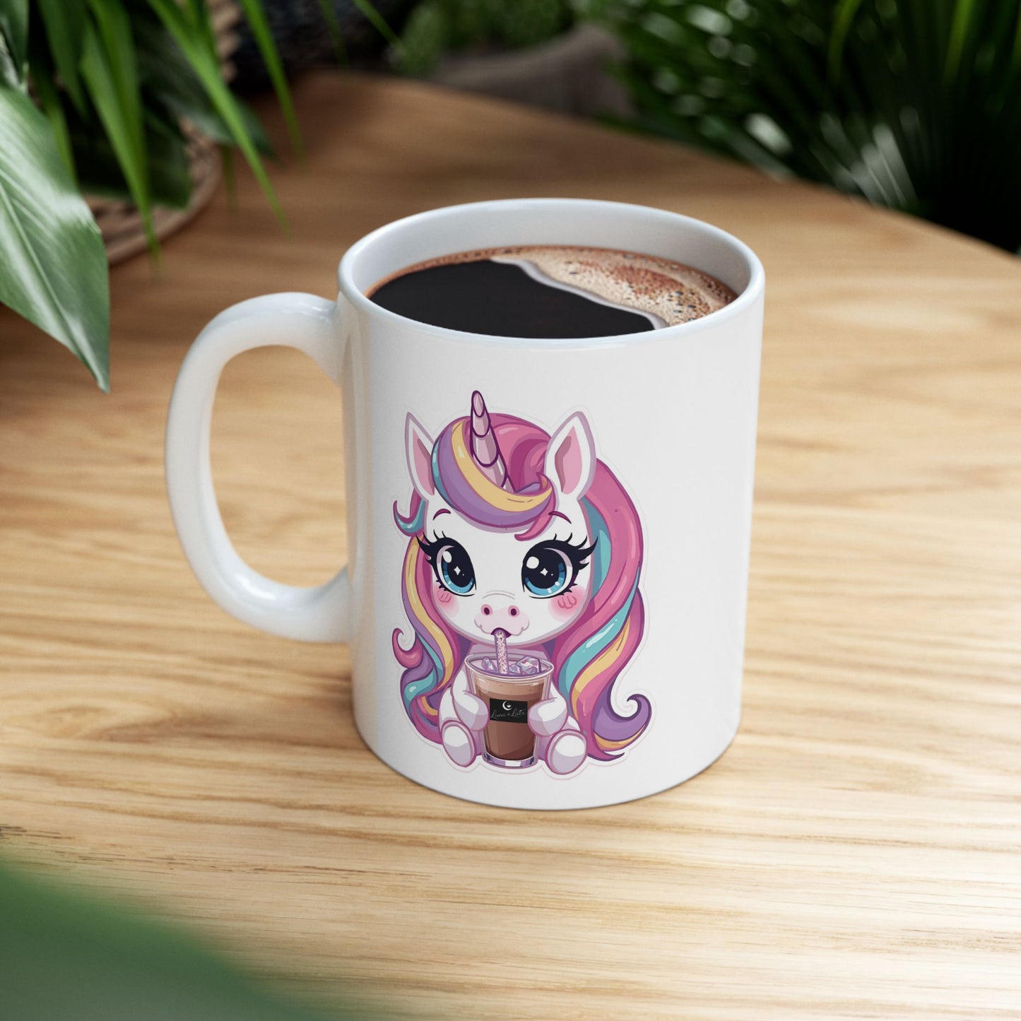 Unicorn Rainbow Ceramic Mug – Cute Pastel Unicorn Coffee Cup (11oz & 15oz)