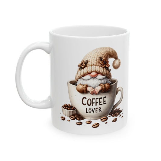 Coffee Lover's Ceramic Mug, Cozy Gift for Him and Her, Perfect for Home, Kitchen, Thanksgiving, Christmas, Happy Hour