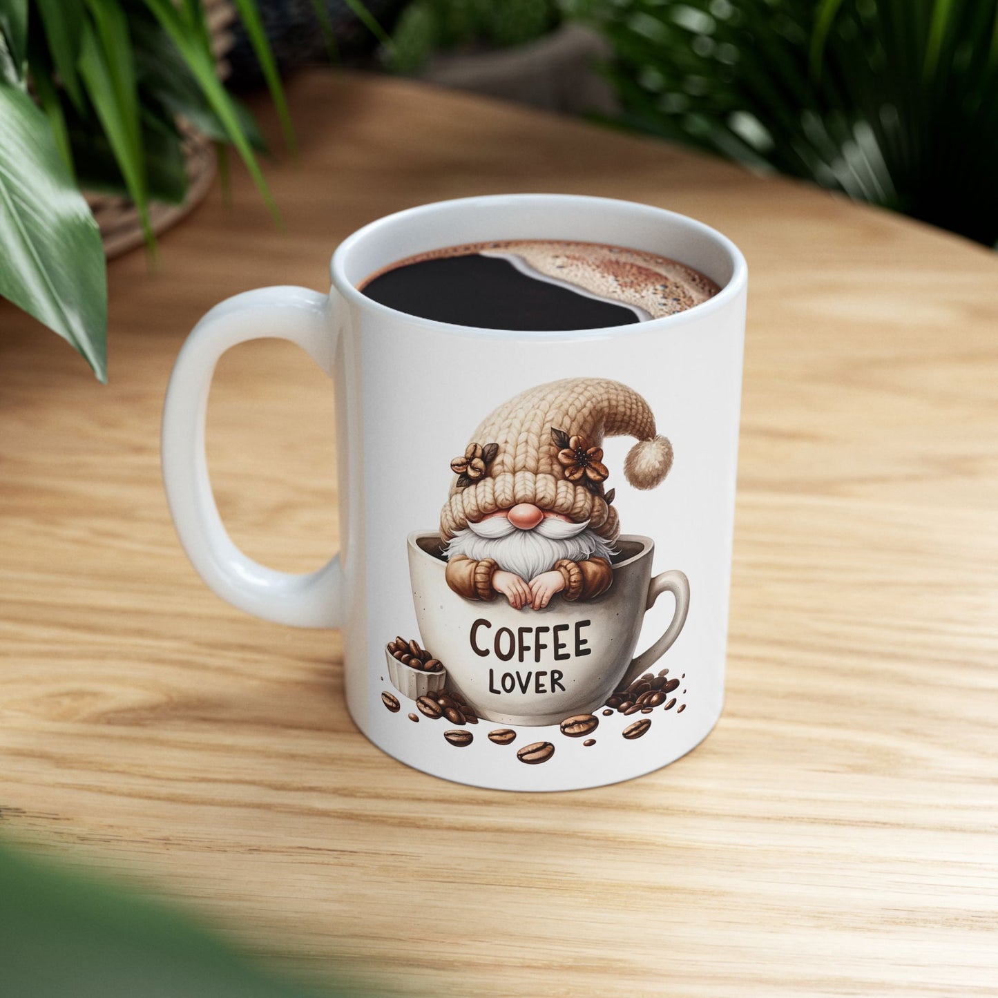 Coffee Lover's Ceramic Mug, Cozy Gift for Him and Her, Perfect for Home, Kitchen, Thanksgiving, Christmas, Happy Hour