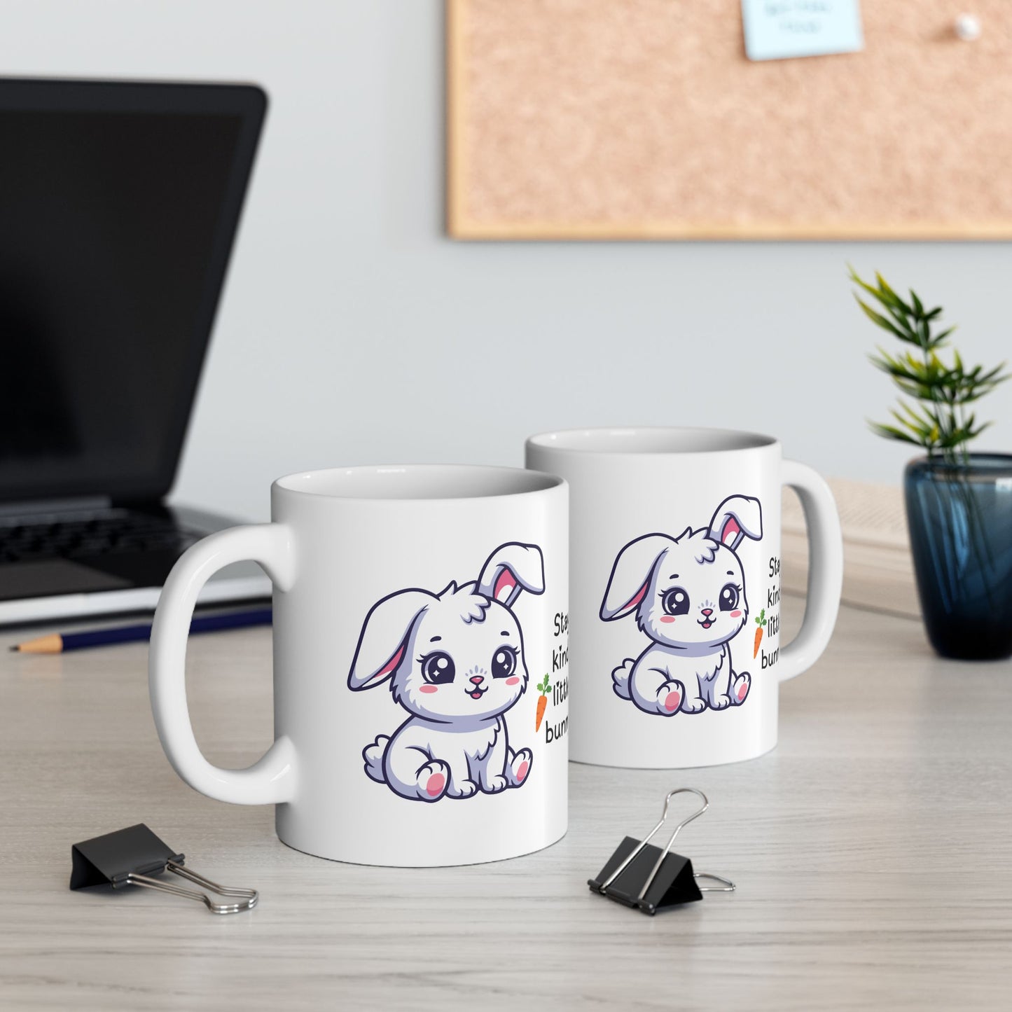 Stay Kind Little Bunny Ceramic Mug – Cute Easter Bunny Coffee Cup (11oz/15oz)