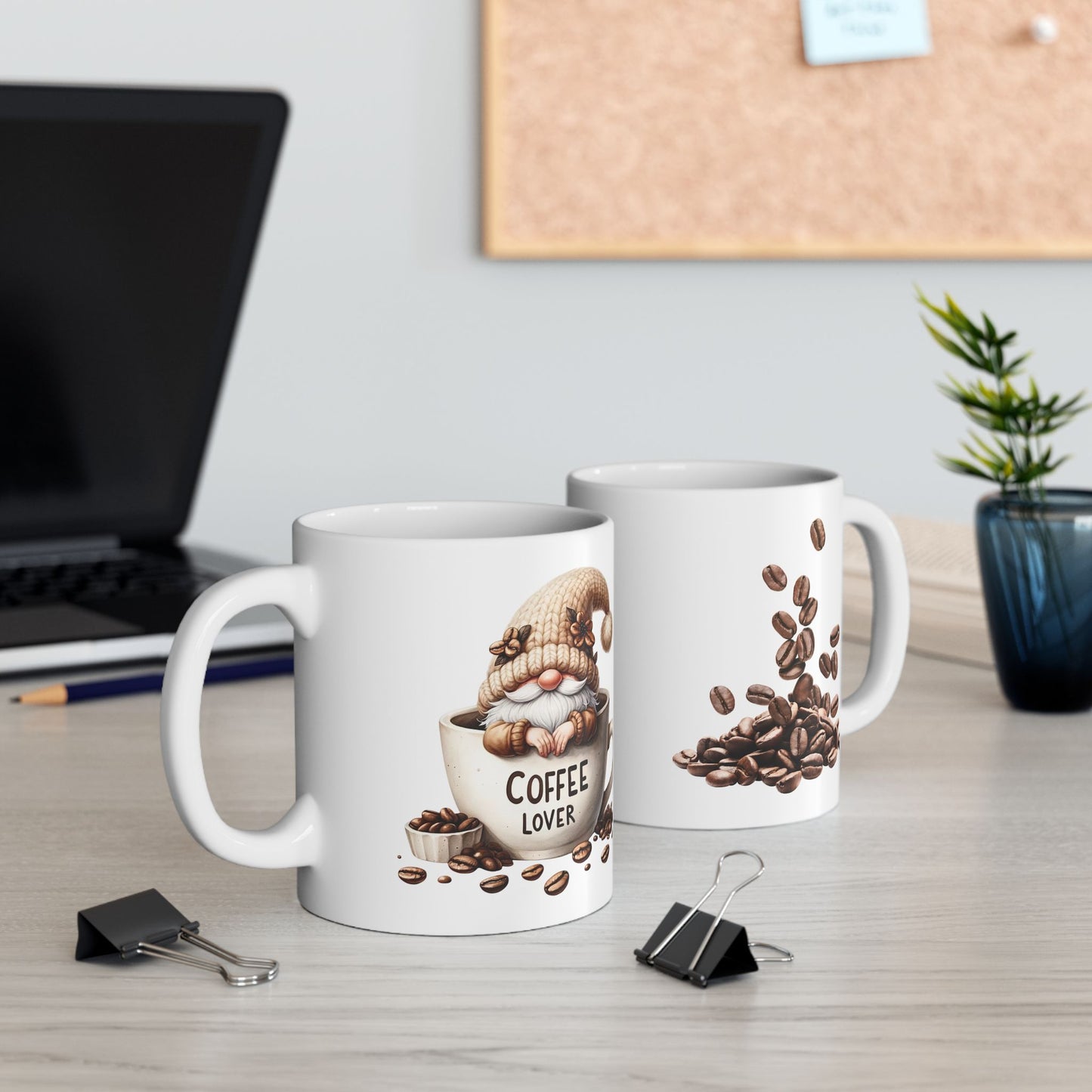 Coffee Lover's Ceramic Mug, Cozy Gift for Him and Her, Perfect for Home, Kitchen, Thanksgiving, Christmas, Happy Hour