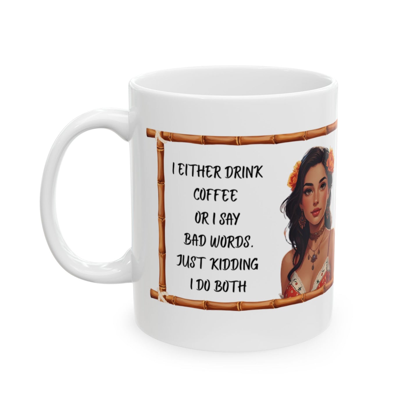 Tropical Goddess Mug - Cute Art Coffee Cup, Gift for Her, Birthday Present, Boho Decor, Inspirational Quote