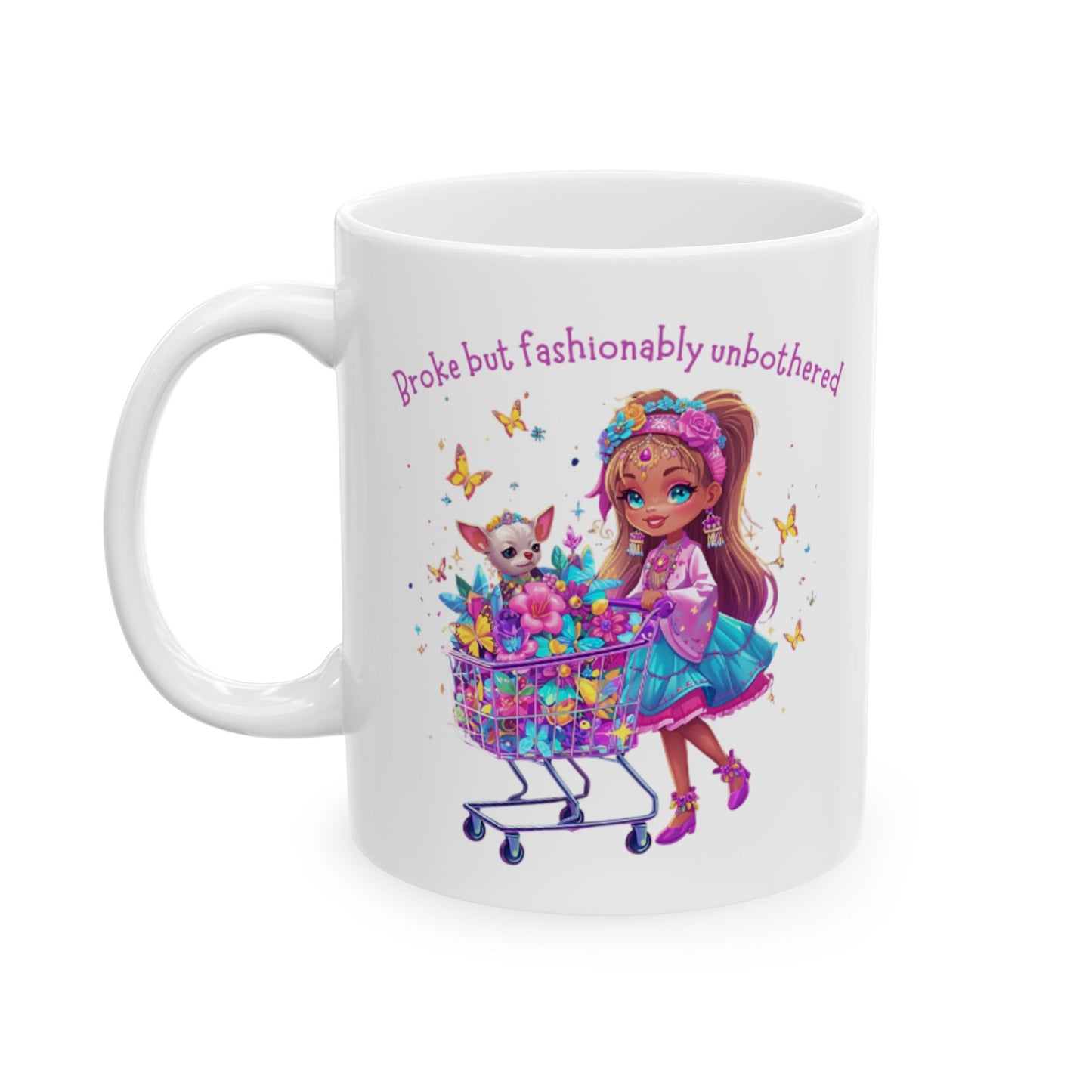 Ceramic Mug — “Broken, Battered & Beautiful” Colorful Self-Love Coffee Mug (11oz/15oz)