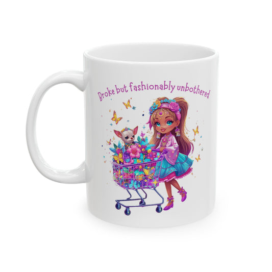 Ceramic Mug — “Broken, Battered & Beautiful” Colorful Self-Love Coffee Mug (11oz/15oz)