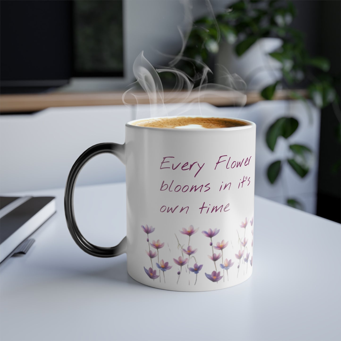 Color Morphing Floral Mug - 11oz Heat Sensitive Coffee Cup