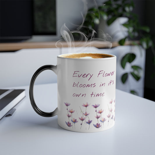 Color Morphing Floral Mug - 11oz Heat Sensitive Coffee Cup