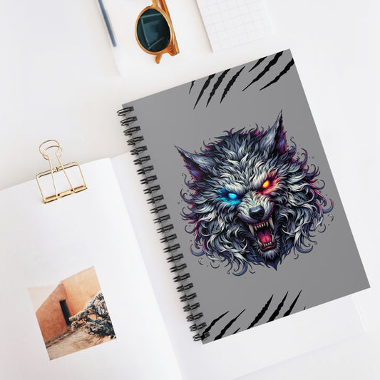 Fierce Wolf Spiral Notebook - Ideal for Animal Lovers, Artists, & Journaling | Perfect for Gifts, School, or Planning