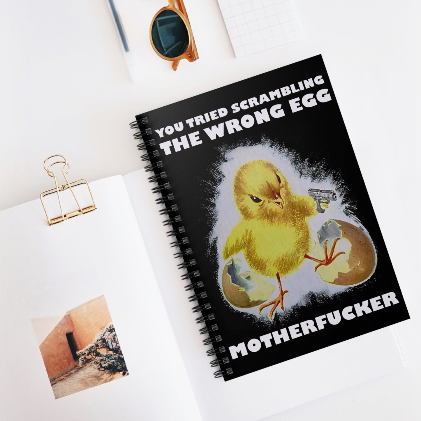 Funny Spiral Notebook - You Tried Scrambling The Wrong Egg, Gift for Writers, School Supplies, Humor Journal, Unique Notebook