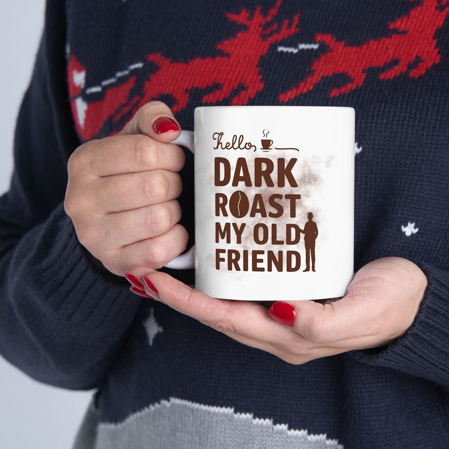 Dog Mom Friends Ceramic Mug — 'Dog Mom' Rustic Coffee Cup for Pet Lovers (11oz, 15oz)