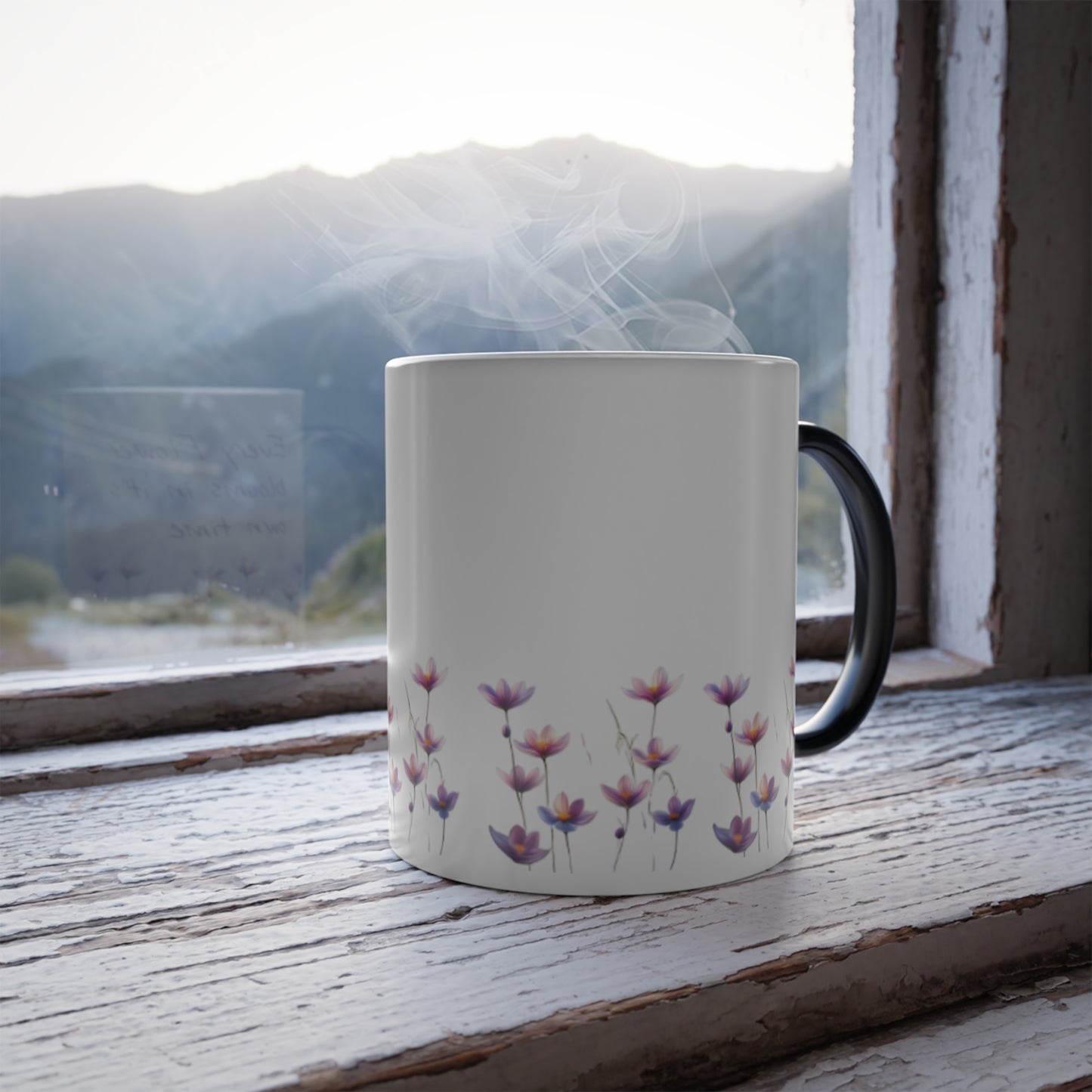Color Morphing Floral Mug - 11oz Heat Sensitive Coffee Cup
