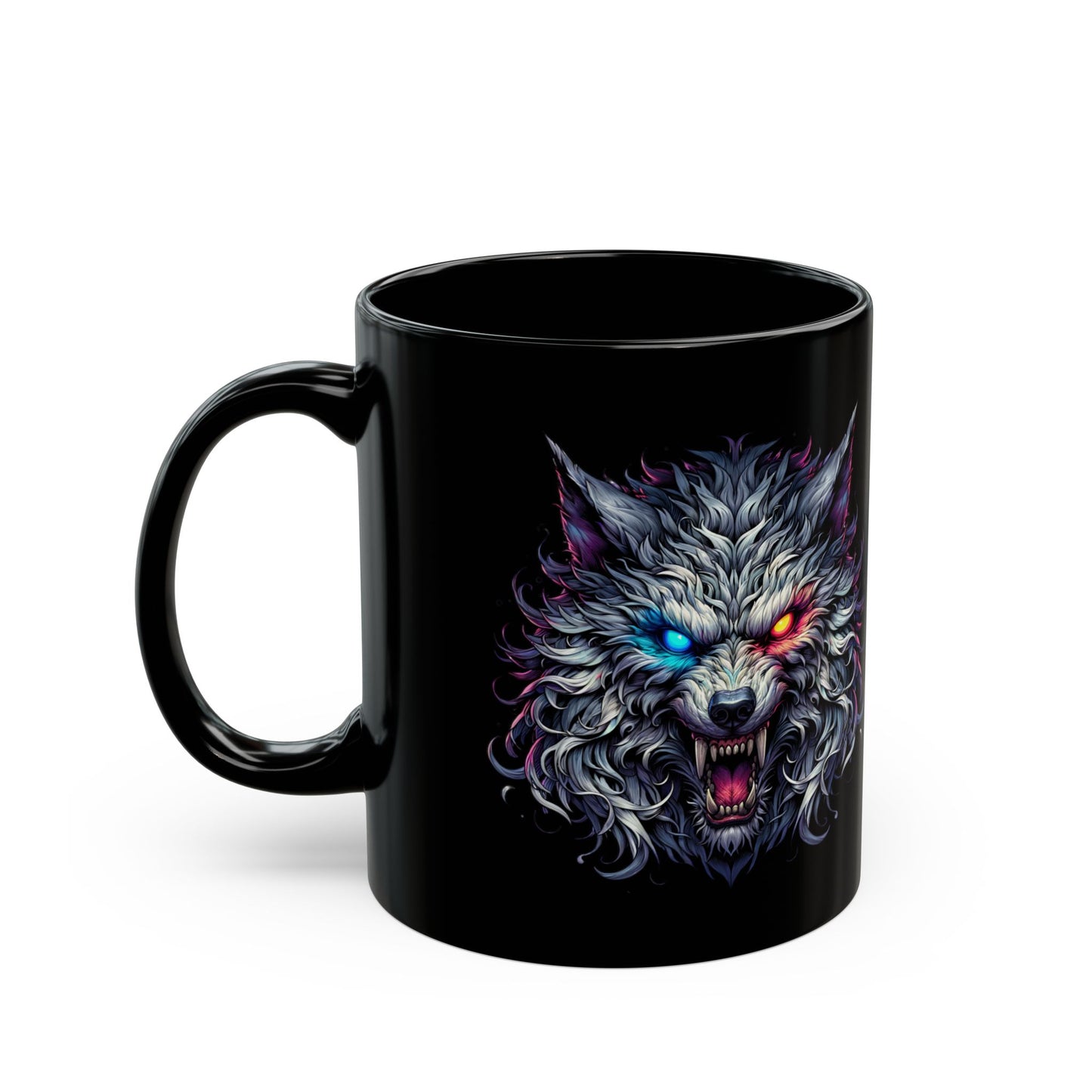 Fierce Wolf Ceramic Mug - 11oz & 15oz Options - Perfect for Animal Lovers & Gifts