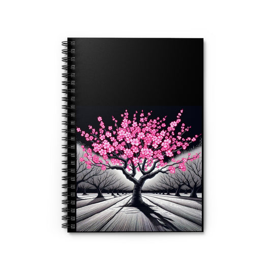 Pink and Black Cherry Blossom Journal