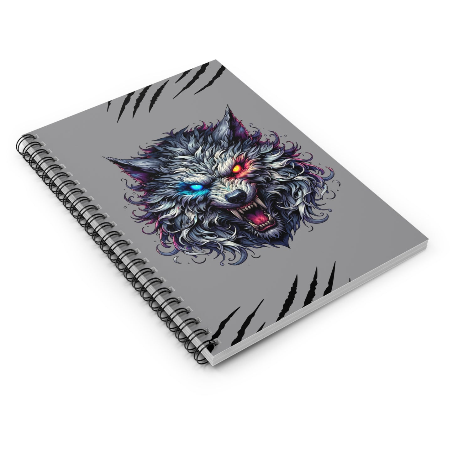 Fierce Wolf Spiral Notebook - Ideal for Animal Lovers, Artists, & Journaling | Perfect for Gifts, School, or Planning