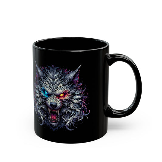 Fierce Wolf Ceramic Mug - 11oz & 15oz Options - Perfect for Animal Lovers & Gifts