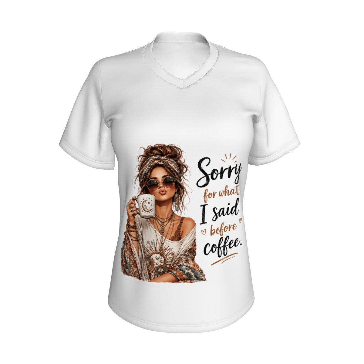 Women's VNeck Graphic Tee