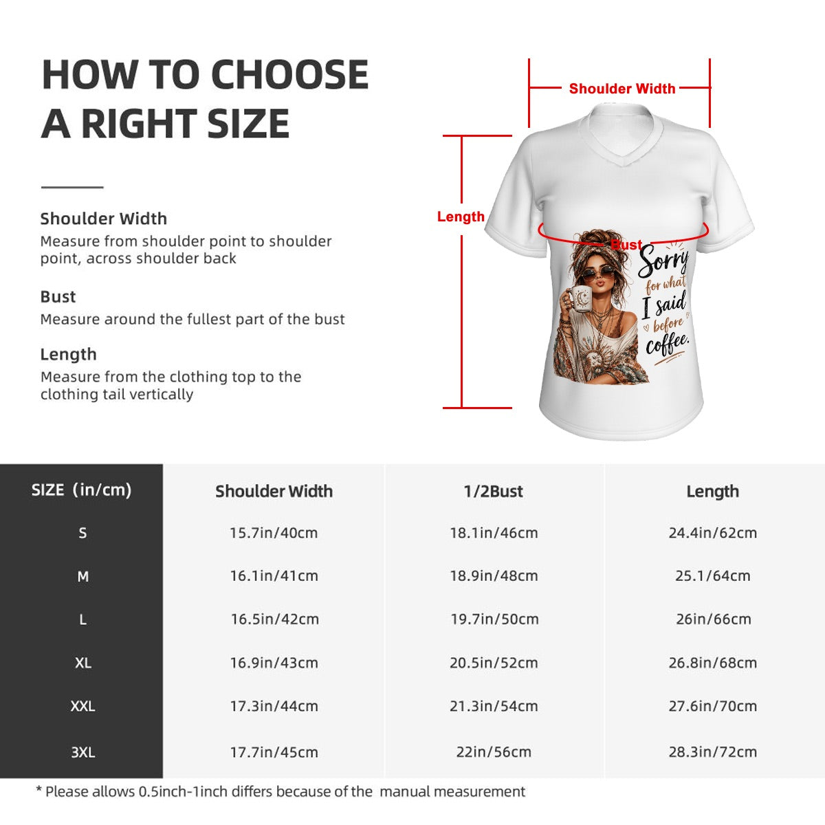 Women's VNeck Graphic Tee